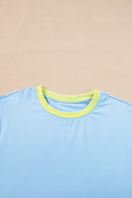 Load image into Gallery viewer, Strawberry Pink Color Block Detail Casual Two-piece Set