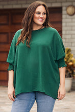 Load image into Gallery viewer, White Smocked Wrist Shift Top