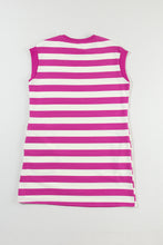 Load image into Gallery viewer, Rose Stripe Cap Sleeve Pocketed Shift T-shirt Dress