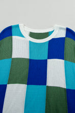 Load image into Gallery viewer, Grapefruit Orange Color Block Cap Sleeve Sweater