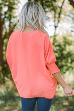 Load image into Gallery viewer, White Smocked Wrist Shift Top