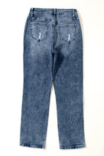 Load image into Gallery viewer, Sky Blue Light Wash Frayed Slim Fit High Waist Jeans