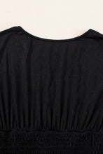 Load image into Gallery viewer, Phalaenopsis Short Sleeve Shirred High Waist V Neck Maxi Dress