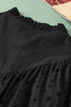 Load image into Gallery viewer, White Flower Embroidered Hollow-out Puff Sleeve Blouse