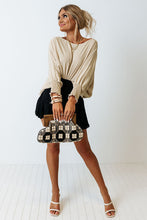 Load image into Gallery viewer, White Smocked Wrist Shift Top