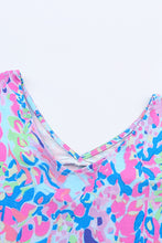 Load image into Gallery viewer, Sky Blue Loose Painted Floral Tee