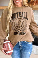 Load image into Gallery viewer, Khaki Rugby FOOTBALL SEASON Graphic Game Day Sweatshirt