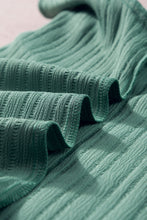 Load image into Gallery viewer, Beau Blue Ruffled Half Sleeve V Neck Textured Top