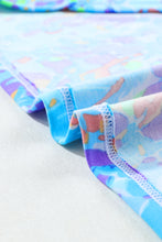 Load image into Gallery viewer, Sky Blue Loose Painted Floral Tee