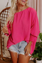 Load image into Gallery viewer, White Smocked Wrist Shift Top