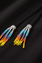 Load image into Gallery viewer, Mineral Red Floral Embroidered Puff Sleeve Split Neck Blouse