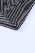 Load image into Gallery viewer, Blue Striped Ribbed Knit T-shirt Shift Dress