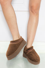 Load image into Gallery viewer, White Embroidered Sherpa Plush Thick Sole Winter Slippers
