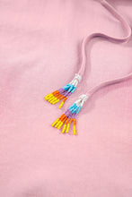 Load image into Gallery viewer, Mineral Red Floral Embroidered Puff Sleeve Split Neck Blouse