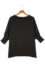Load image into Gallery viewer, White Smocked Wrist Shift Top