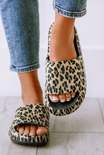Load image into Gallery viewer, Leopard Print Thick Sole Slip On Slippers