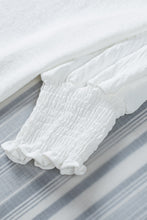 Load image into Gallery viewer, White Smocked Wrist Shift Top