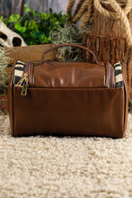 Load image into Gallery viewer, Black Checkered PU Leather Zipper Makeup Bag