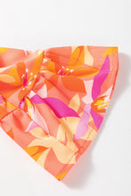 Load image into Gallery viewer, Orange Abstract Print Ruffled Sleeve V Neck Dress