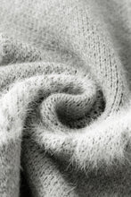 Load image into Gallery viewer, Khaki Floral Pattern Half Zip Drop Shoulder Sweater