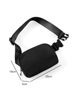 Load image into Gallery viewer, Black Waterproof Zipped Crossbody Chest Bag 20*5*14cm