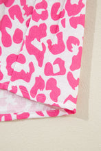 Load image into Gallery viewer, Bright Pink Leopard Printed Long Sleeve Buttoned Front Mini Dress