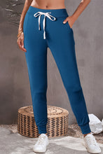 Load image into Gallery viewer, Gray Drawstring Waist Pocketed Joggers