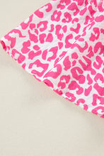 Load image into Gallery viewer, Bright Pink Leopard Printed Long Sleeve Buttoned Front Mini Dress