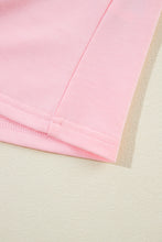 Load image into Gallery viewer, Light Pink Rhinestone Pearl Puff Half Sleeve Top