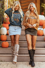 Load image into Gallery viewer, Dark Grey Halloween Pumpkin Spice Baby Graphic Textured Sweatshirt