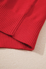 Load image into Gallery viewer, Fiery Red Tinsel merry Pattern Drop Shoulder Plus Size Sweater