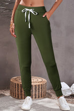Load image into Gallery viewer, Gray Drawstring Waist Pocketed Joggers