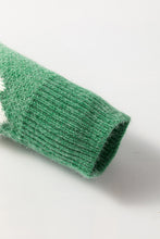 Load image into Gallery viewer, Khaki Floral Pattern Half Zip Drop Shoulder Sweater