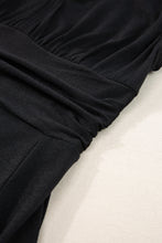 Load image into Gallery viewer, Phalaenopsis Short Sleeve Shirred High Waist V Neck Maxi Dress