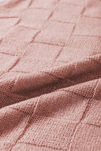 Load image into Gallery viewer, Dusty Pink Lattice Textured Knit Short Sleeve Sweater