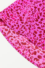 Load image into Gallery viewer, Rose Red Leopard Print Ruffled Trim Tiered Maxi Dress