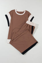 Load image into Gallery viewer, Strawberry Pink Color Block Detail Casual Two-piece Set
