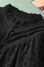 Load image into Gallery viewer, White Flower Embroidered Hollow-out Puff Sleeve Blouse