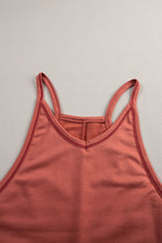 Load image into Gallery viewer, Gold Flame Side Pockets Harem Pants Sleeveless V Neck Jumpsuit