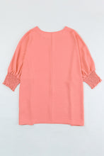Load image into Gallery viewer, White Smocked Wrist Shift Top