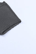 Load image into Gallery viewer, Blue Striped Ribbed Knit T-shirt Shift Dress