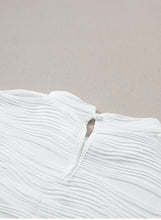 Load image into Gallery viewer, Dark Green Wavy Textured Mock Neck Cap Sleeve Top