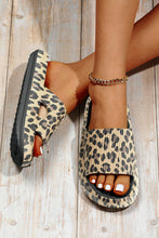 Load image into Gallery viewer, Leopard Print Thick Sole Slip On Slippers