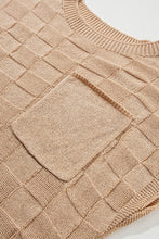 Load image into Gallery viewer, Dusty Pink Lattice Textured Knit Short Sleeve Sweater