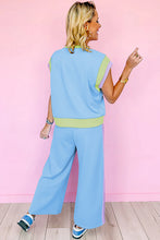 Load image into Gallery viewer, Strawberry Pink Color Block Detail Casual Two-piece Set