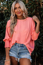 Load image into Gallery viewer, White Smocked Wrist Shift Top