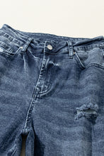 Load image into Gallery viewer, Sky Blue Light Wash Frayed Slim Fit High Waist Jeans