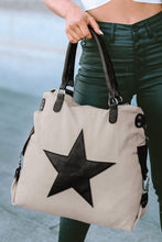 Load image into Gallery viewer, Beige Casual Five-pointed Star Canvas Tote Bag
