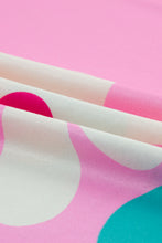 Load image into Gallery viewer, Pink Flower Print Bubble Sleeve Tee