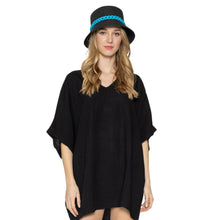 Load image into Gallery viewer, Blue Chain Black Bucket Hat